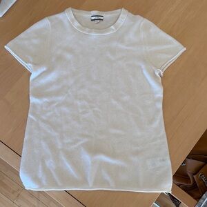 J. Crew Cream Cashmere Sweater. Size L bust measures 36”. Shoulder to hem 25”